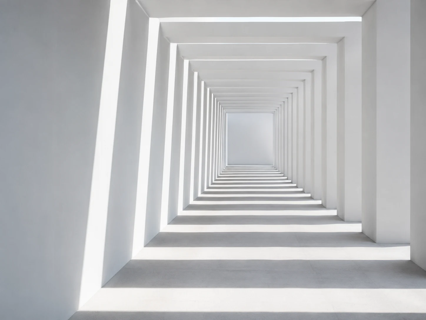 A pathway opening toward a bright horizon